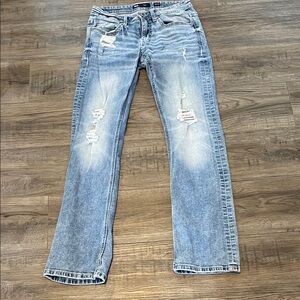BKE Light Blue Distressed Men Jeans